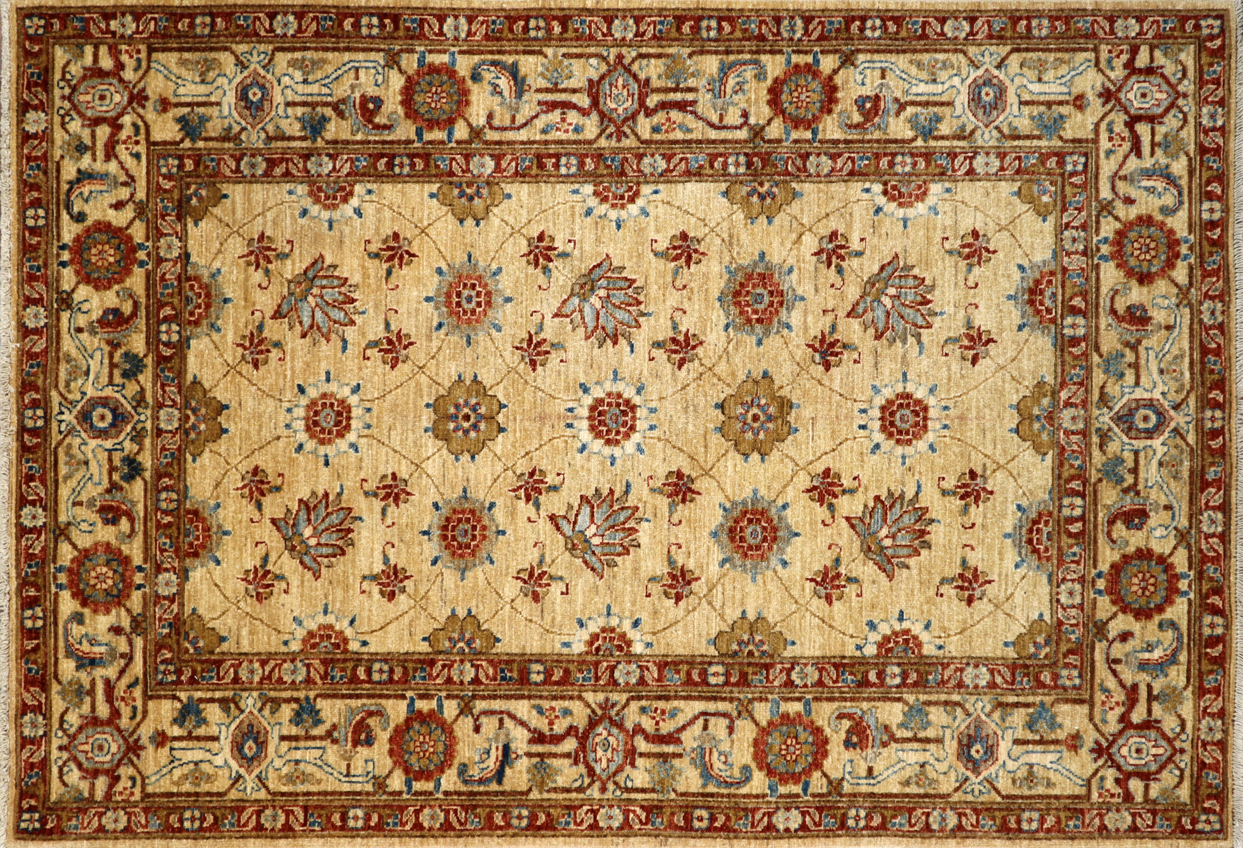 Minakhani rug, 4'0" x 5'11", from Afghanistan