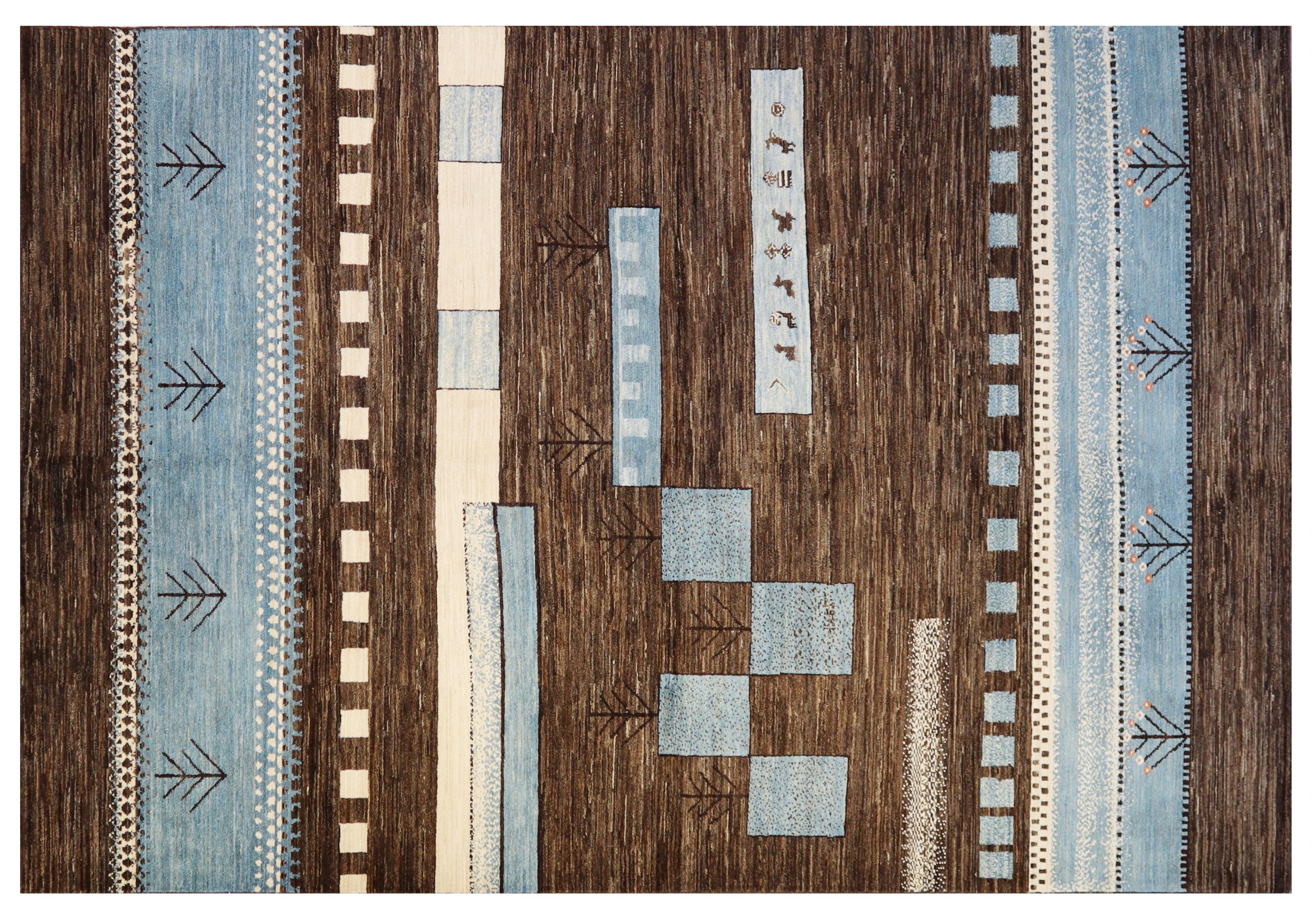 Gabbeh rug, 6'0" x 8'11", from Afghanistan