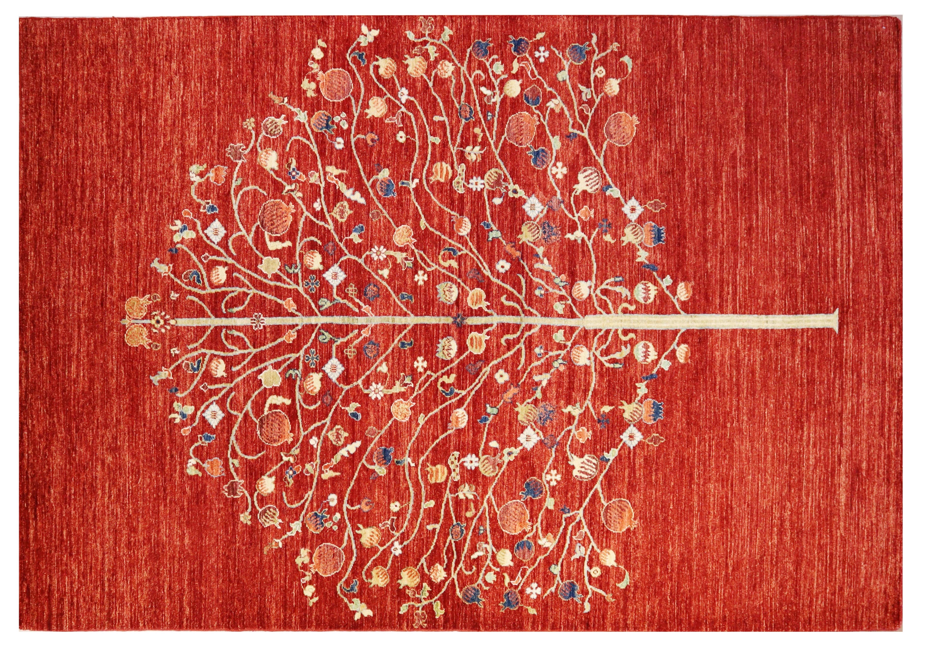 Tree of Life rug, 6'2" x 9'2", from Afghanistan