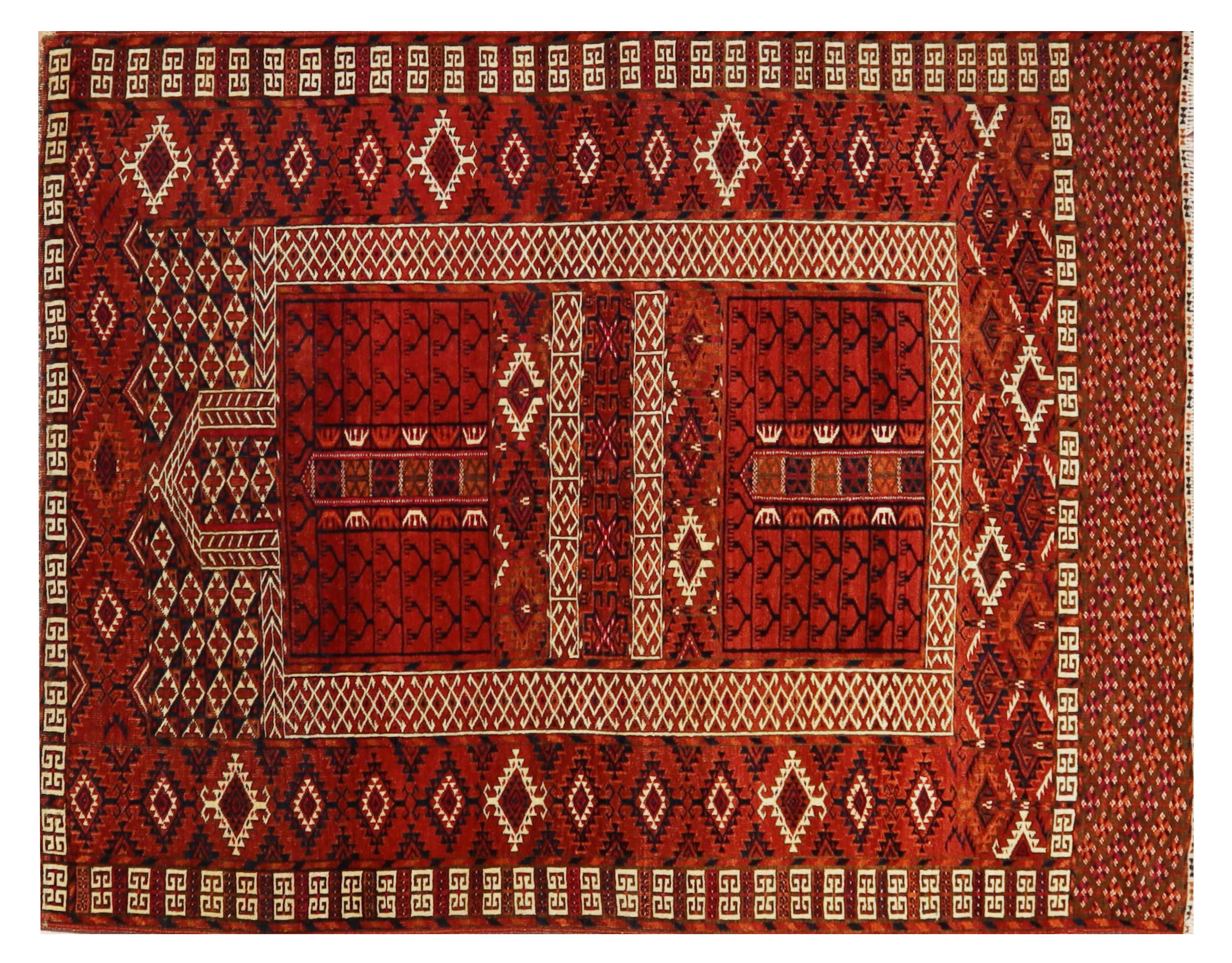 Ensi rug, 4'0" x 5'0", from Turkmenistan